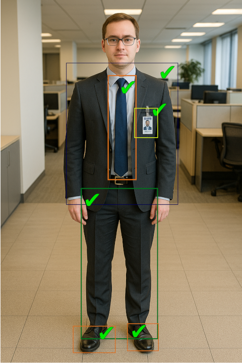 Example of compliant uniform